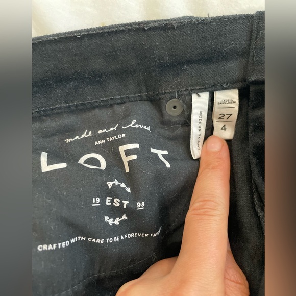 Ann Taylor Loft Velvet Skinny Jeans - Picture 2 of 3